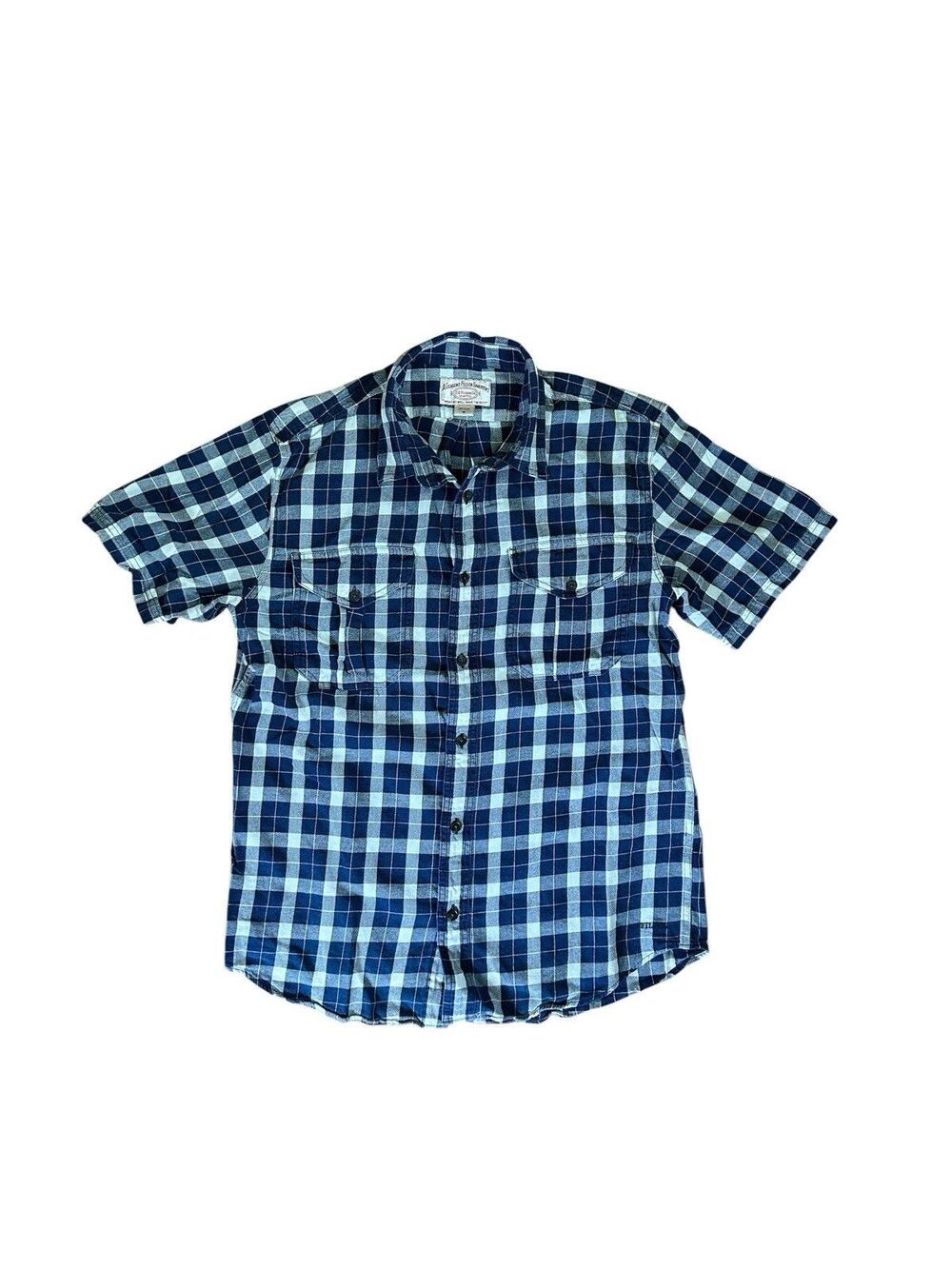 Filson Men's Alaskan Guide Short Sleeve Shirt Lightweight Hiking Medium Blue